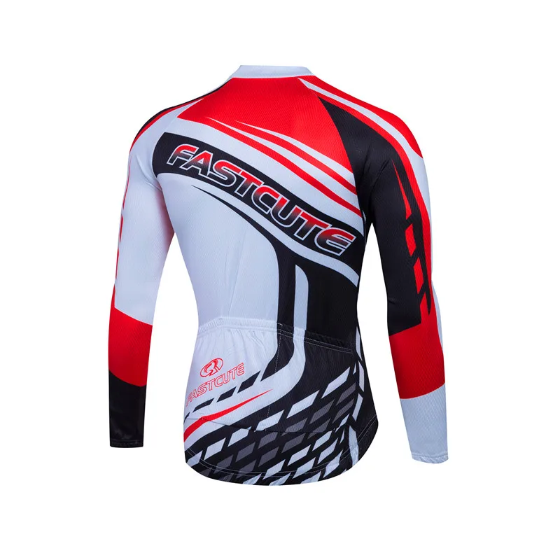 Fastcute Теплый Pro зимний термальный флис Велоспорт Джерси Ropa Ciclismo Mtb с длинным рукавом мужская одежда для велосипеда Maillot# QA-09