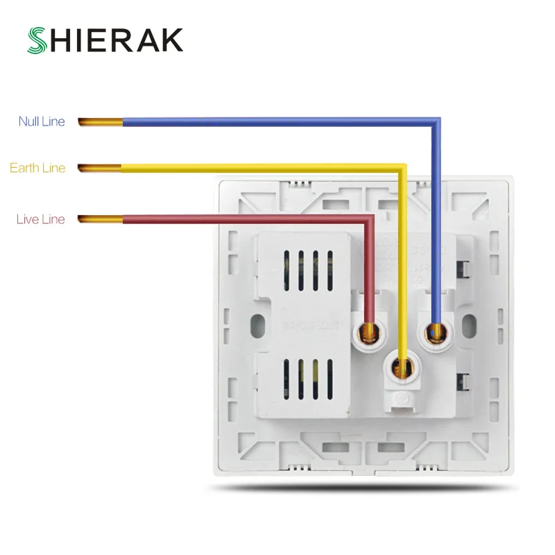 SHIERAK 2.1A 5 в два порта USB Универсальная стандартная розетка для дома настенное