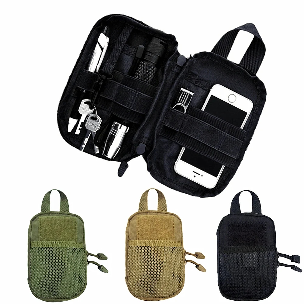 

1000D Nylon Tactical Military EDC Molle Pouch small Waist Pack hunting Bag Pocket for Iphone 6 7 for Samsung Outdoor sport bags