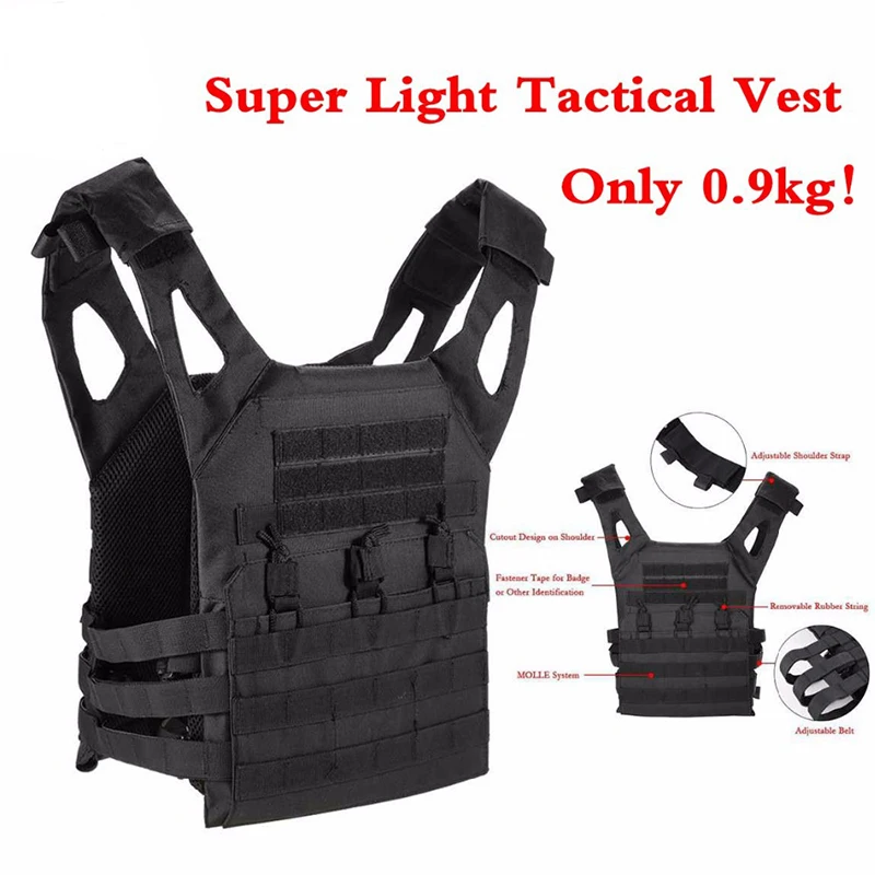 600D охотничий легкий тактический жилет военный Molle Plate Carrier Magazine страйкбол Пейнтбол CS открытый защитный жилет