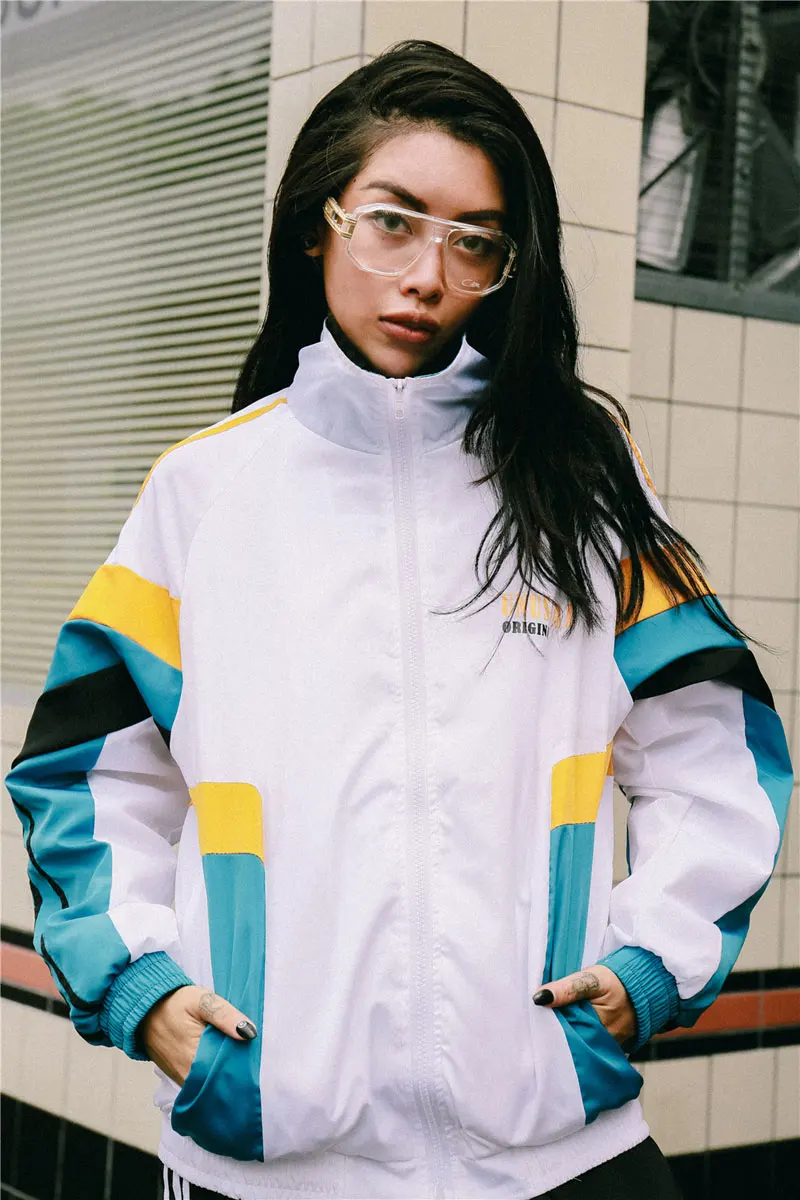 Color Block Patchwork Printed Track Jackets 3