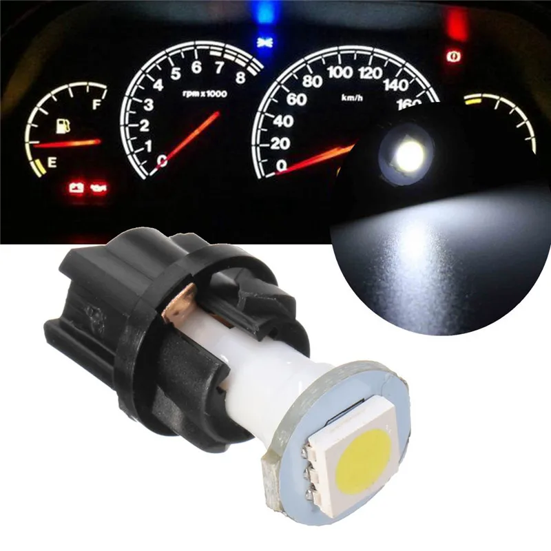 10 шт. T5 74 PC74 1-SMD автомобильный поворотный разъем приборного кластера приборной панели светодиодный светильник с цоколем - Испускаемый цвет: Белый