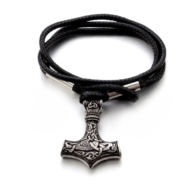 

2018 Norse Viking Thor Mjolnir Hammer Paracord Amuletceltic Rune Knot Amulet Scandinavian Bracelet Vantage