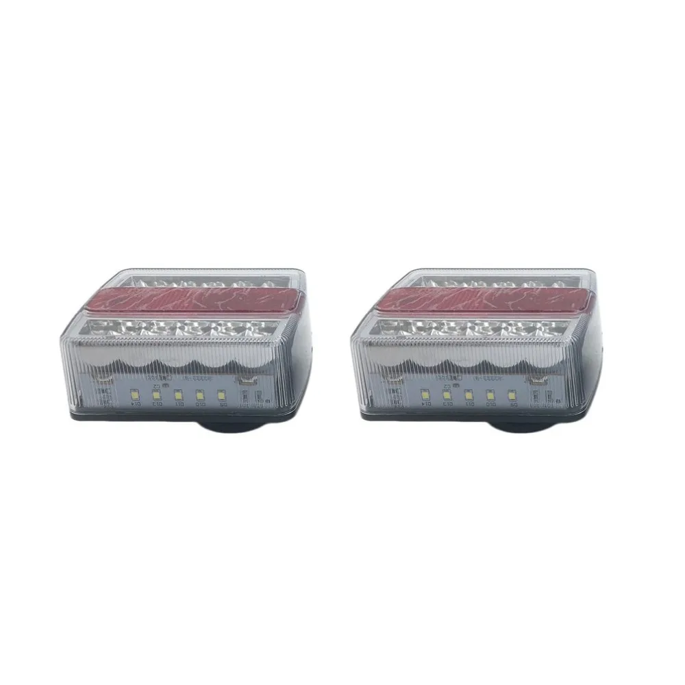 

New 12V Waterproof & Submersible Left & Right LED Trailer Lights One Pair of Energy Efficient Amber & Red LED Lights bright