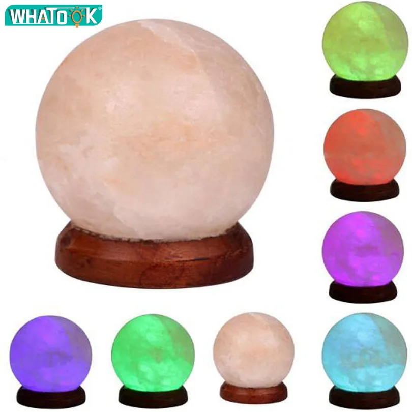 Mudança de Cor Purificador de ar Lâmpada de Sal de Cristal Luz da Noite Saudável Natural Himalaia Rock Brilhante Atraente Nightlight Dc5v Usb