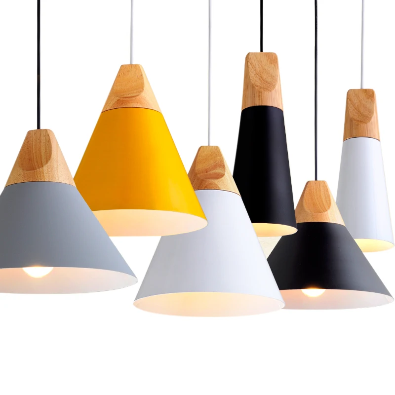 EuIgnis E27/26 дерева Madera подвесные светильники Luzes Hanglamp современное освещение Кухня
