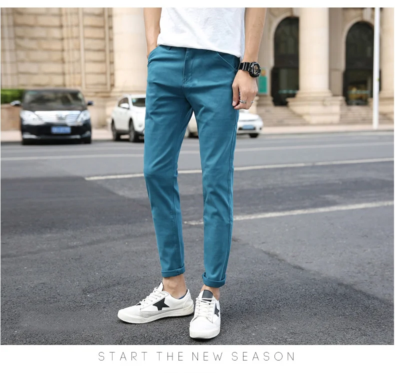 Бренд jantour, мужские летние тонкие брюки из 98% хлопка, мужские деловые узкие эластичные повседневные Прямые брюки черного цвета и цвета хаки, мужские брюки