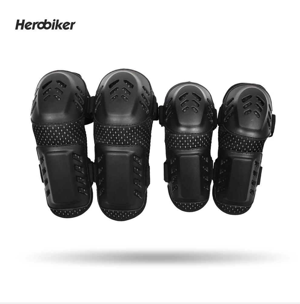 HEROBIKER мотоциклетные наколенники для мотокросса, гонки по бездорожью, наколенники+ налокотники, набор Ното, наколенники, мотоциклетное оборудование