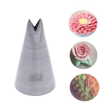 #352 1pc popular forma de folha dicas de creme de aço inoxidável piping bicos bolo decoração cupcake pastelaria ferramentas