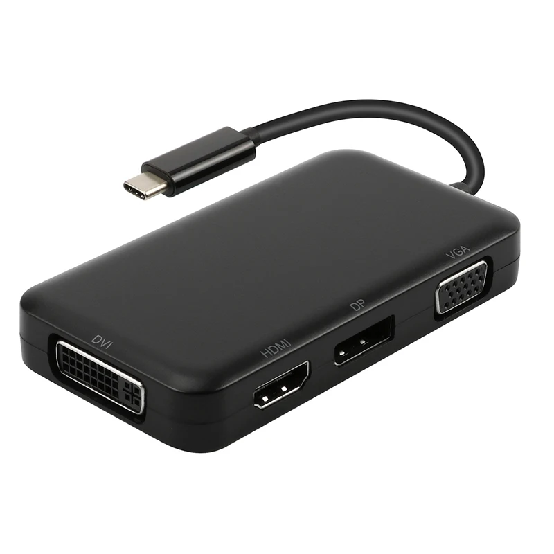 DZLST USB C концентратор HDMI DP Displayport VGA DVI 1080P видео конвертер адаптер для Macbook samsung galaxy S9+/S8 usb-хаб сплиттер