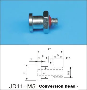 Аксессуары для роботов, фитинги с большой головкой, фитинги для пневматических вакуумных стаканчиков, фитинги для пневматических компонентов - Цвет: JD11-M5