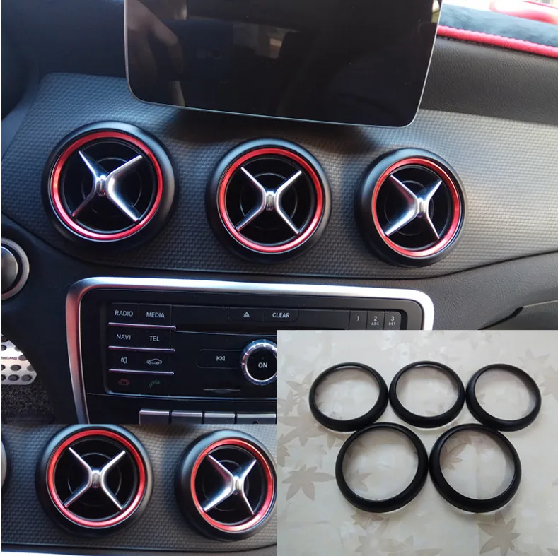 Двойной цвет автомобиля кондиционер вентиляционное отверстие выход кольцо Крышка отделка украшения для Mercedes Benz A W176 GLA X156 CLA C117 класс