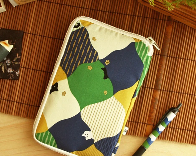 

Japan fashion hand made pencil bag zipper pounch gift school office supplies