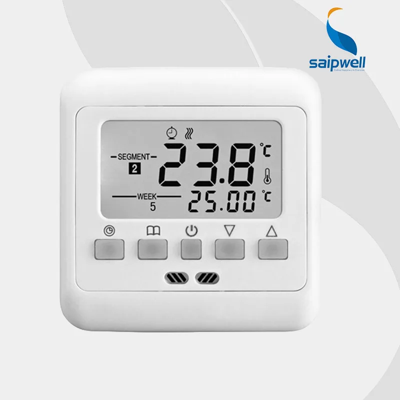 

White/Green/Blue Backlight Underfloor Heating Thermostat, Weekly Programmable Room Temperature Controller H4