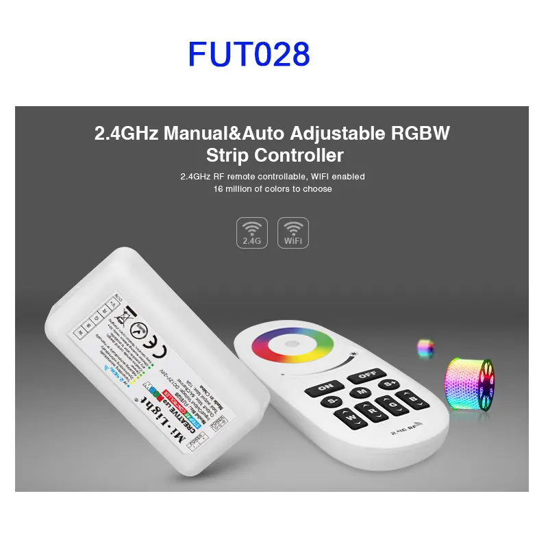 MiBOXER 2,4 г FUT020/FUT021/FUT022/FUT025/FUT027/FUT028 Светодиодная лента с диммером сенсорный двойной белый/RGB/RGBW светодиодный контроллер - Цвет: FUT028