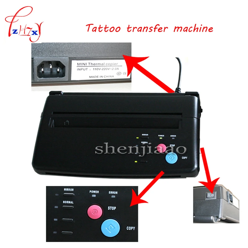 

110V-220V NEW Design Tattoo Transfer Machine / Tattoo Thermal Copier Printing Transfer Format A4 With English manual