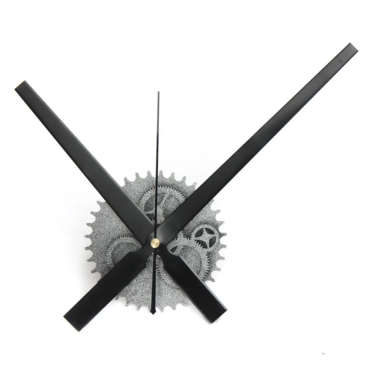 

PHFU Vintage DIY Mechanism Large Wall Clock Home Living Room Decoration Art Design silver