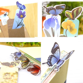 

10pcs Classic Butterfly Marcador De Livro Papelaria Material Escolar Paper Bookmarks For Books Markers Holder School Cute Gift