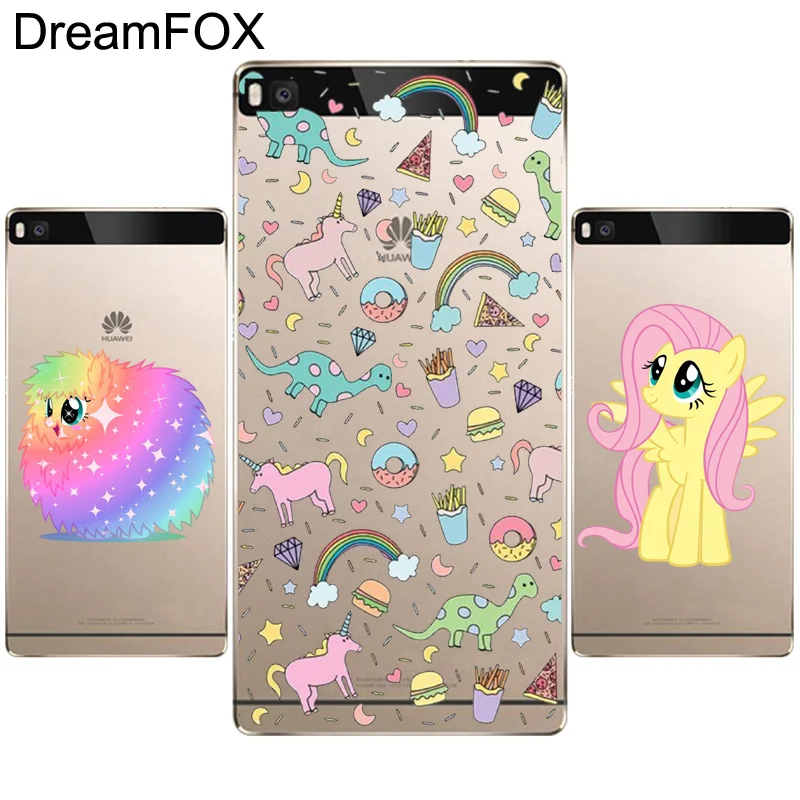 DREAMFOX L078 пони Радужные облака Мягкий ТПУ силиконовый чехол для huawei P8 P9 P10 Lite Plus 2017