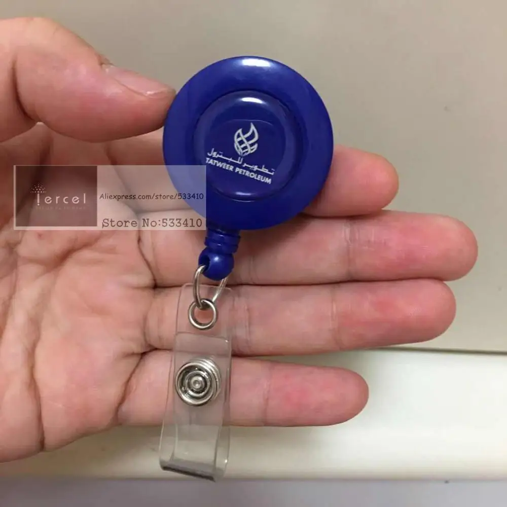 

No MOQ customized logo rectractable badge holder reel