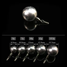 Lot de 5 gouttes de pêche, accessoires de matériel de pêche, pivotant pour la carpe, 3.5g/5g/7g/10g/12g/15g