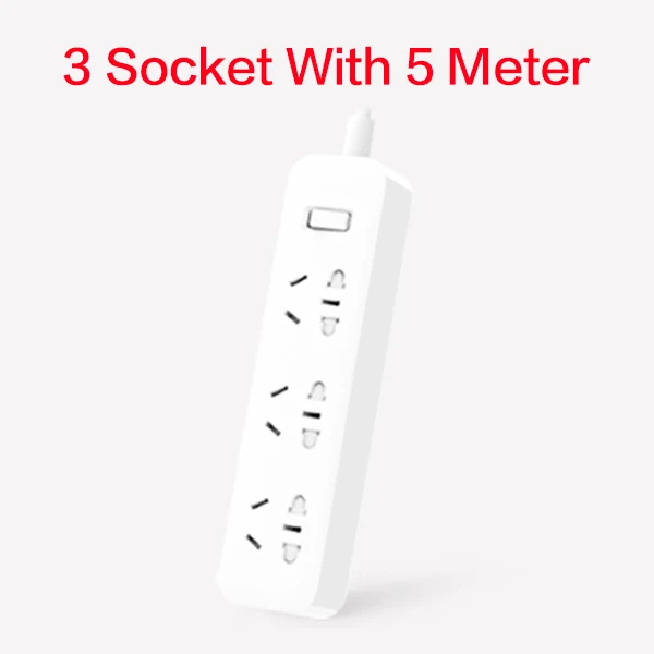 Xiaomi Mijia power Strip Быстрая зарядка 2500 Вт 10А 6 стандартных розеток/8 стандартных розеток/3 гнезда с кабелем 1 м/5 м - Цвет: Set 2