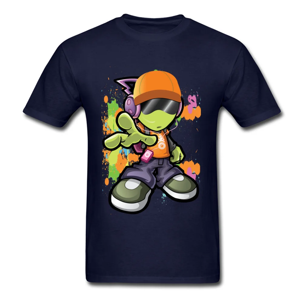 Dope Alien Plain Short Sleeve Printed On T Shirts 100% Cotton Fabric Crewneck Men's Tops Tees Normal Tee Shirts April FOOL DAY Dope Alien navy