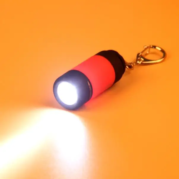 Супер Мини светодиодный светильник 0,3 Вт 25лум портативный флэш-светильник USB Открытый водонепроницаемый перезаряжаемый брелок фонарь лампа светильник s многоцветный - Испускаемый цвет: Белый