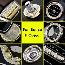 Diamond Style Center Clock Frame Cover Seat Adjust Button Cover Volume Adjust Switch Cover Trim For Mercedes Benz E Class rs30112ac00j for roland e a7 45mm 4 5cm dual channel b10kx2 a10kx2 slide switch volume adjust potentiometer faders