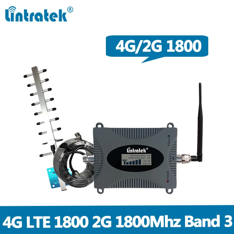 

Lintratek 4G Repeater LTE 1800Mhz 2G 4G Signal Booster Band 3 1800Mhz DCS Signal Amplifier LTE Mobile Phone Signal Repeater @5