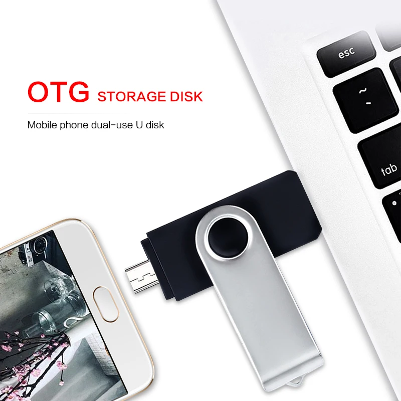 

Rotatable Best USB Flash Drive high speed cle usb 2.0 stick 16G 32G 64G otg pen drive Smartphone Pendrive memoria usb