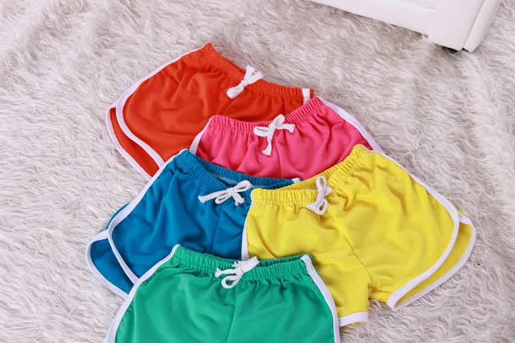 16 Ete De Bonbons De Couleur De Style Bebe Enfant Garcon Fille Pantalon Court Bleu Vert Jaune Rose Orange Elastique Plage Shorts Age 2 7 T Aliexpress