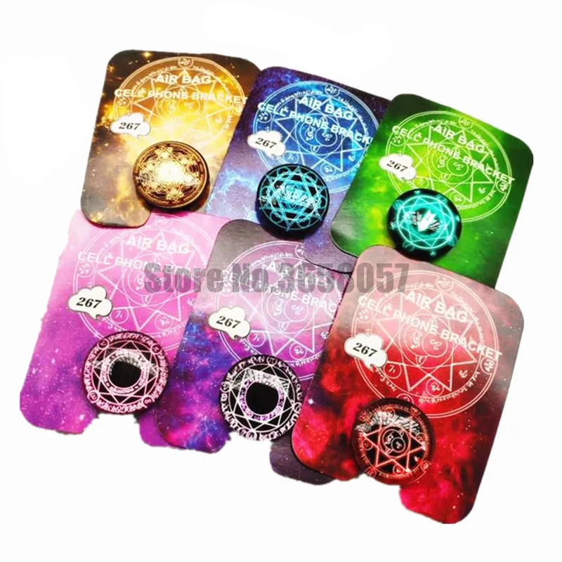 

100pcs Universal mobile phone bracket air bag Expanding Stand and grip phone holder desktop bracket Beautiful glass