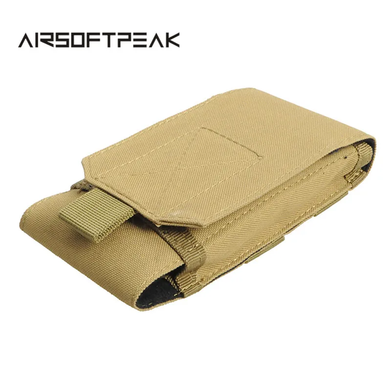 AIRSOFTPEAK Тактический поясный чехол телефона Molle 5.5 дюйма Чехол для мобильного телефона Военные сумки мобильных телефонов Сумки для аксессуаров