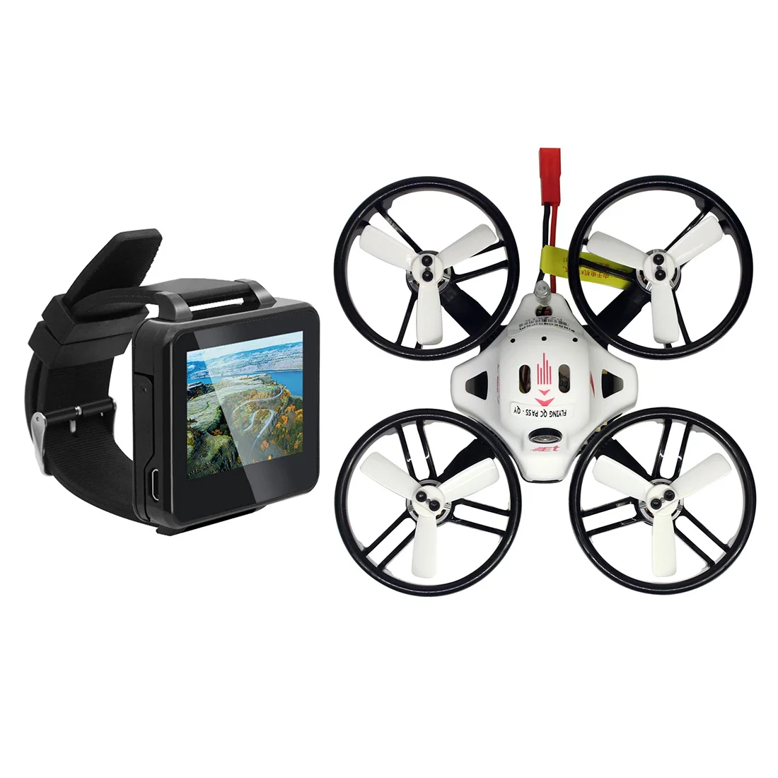 JMT ET125 микро FPV гоночный Дрон 800TVL камера 16CH 25 mW 100 mW PNP с FPV 2 дюйма 480*240 HD Часы