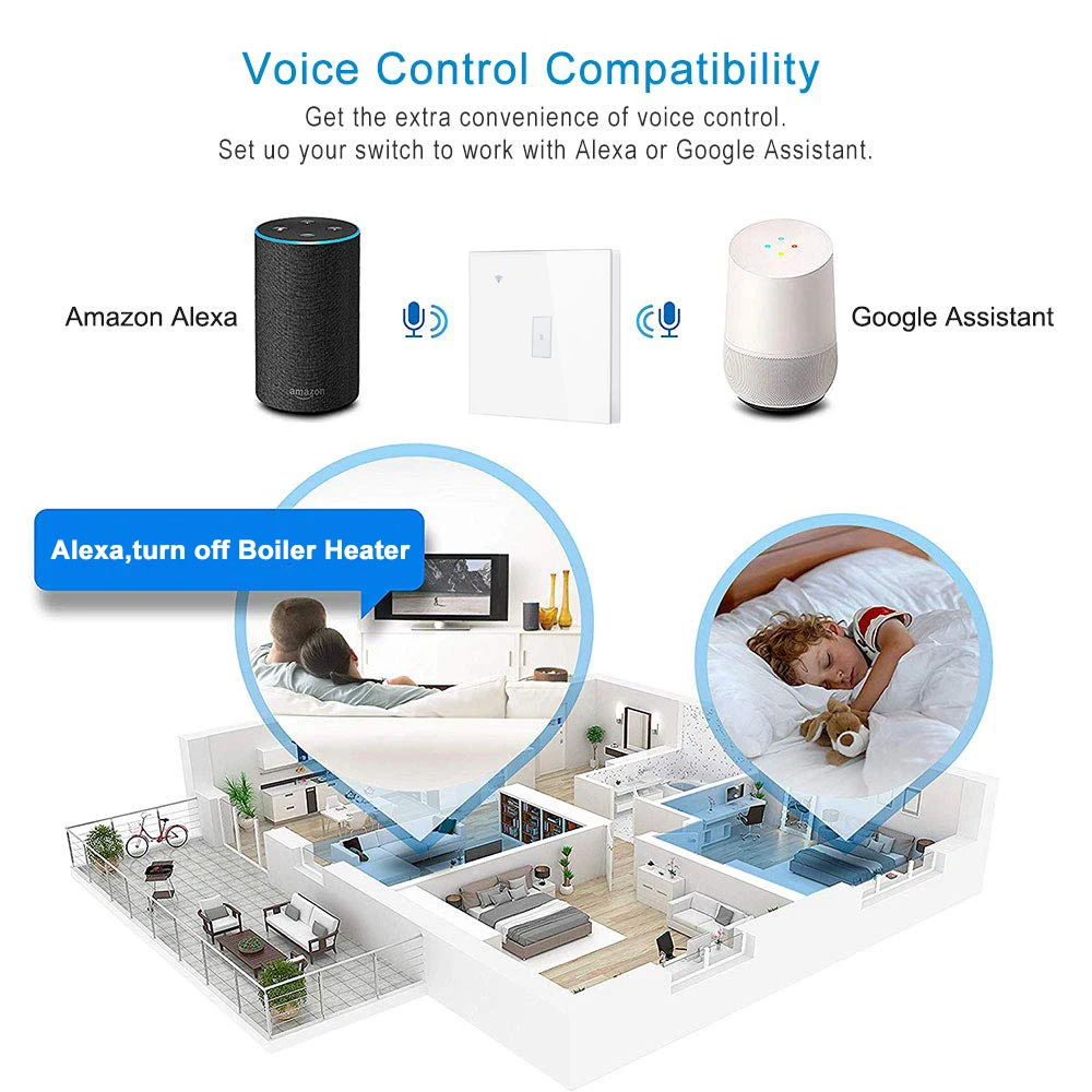Умная жизнь ЕС Wi-Fi бойлер водонагреватель переключатель 4400 Вт умный таймер дистанционное управление переключатель Голосовое управление совместимость Google Alexa Echo