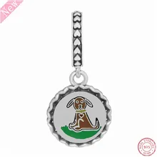 925 стерлингового серебра палка фигура кулон бусины DIY Fit PANDORA Подвески для женщин ювелирные изделия делая дань собаки Fanciers FL786