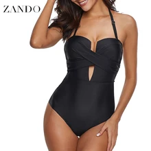 Zando, сексуальный бандаж, купальник для женщин, слинг, открытая спина, цельный, тонкий купальник, с вырезами, Mnokini, купальный костюм размера плюс, купальник, S-XXXL