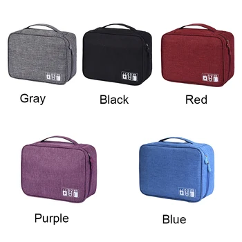 

Hot Portable Electronic Accessories Storage Bag Large Capacity Charger Power Bank Organizer Bags #4