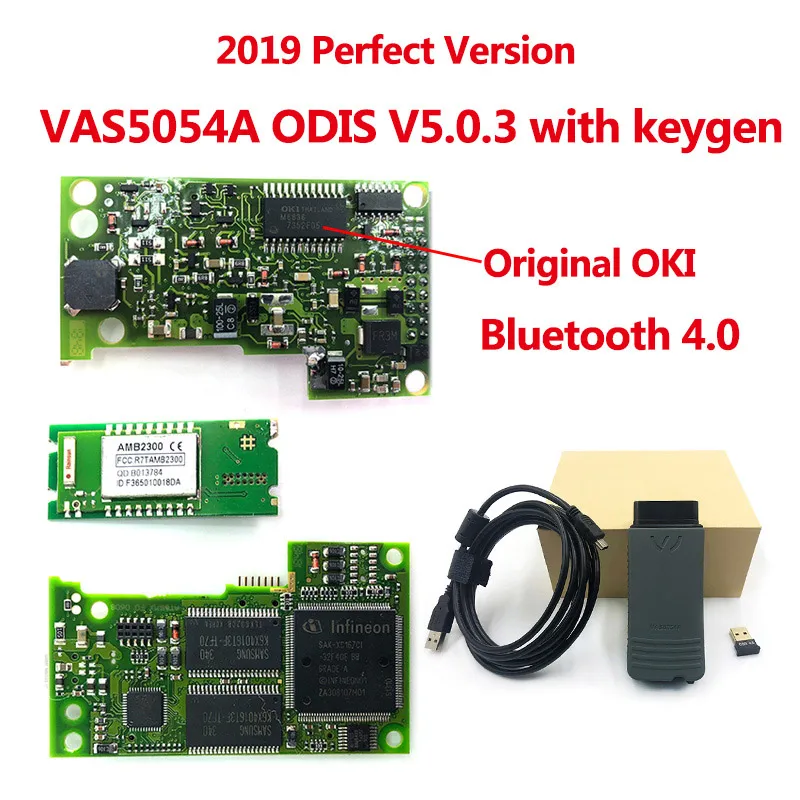 OKI VAS 5054A ODIS V5.1.3 Keygen AMB2300 VAS 6154 wifi Полный чип VAS5054 Bluetooth 4,0 UDS для VAG диагностический инструмент - Цвет: 5054A Original OKI