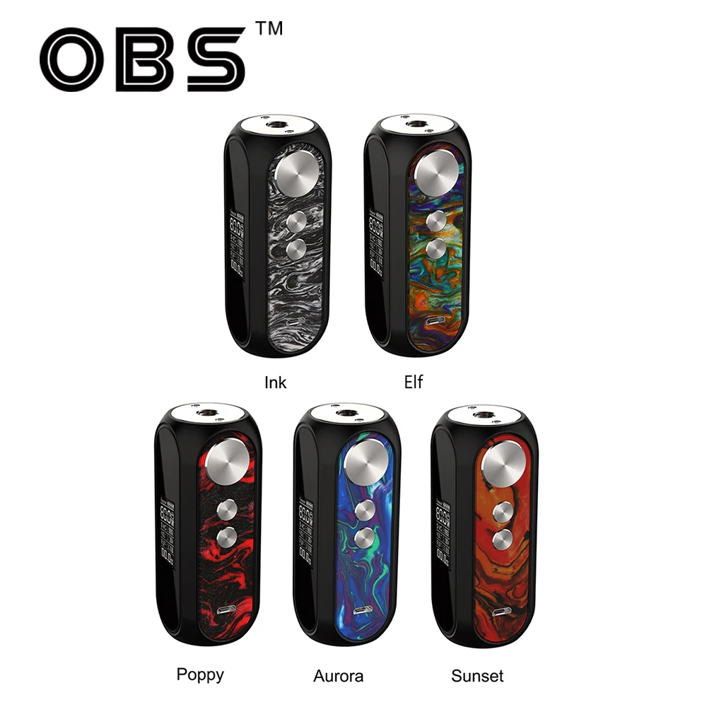 Новый Цвет оригинальный OBS боксмод Cube VW с 3000 mah Батарея электронных сигарет Vape Поддержка OBS Cube вапоризатора