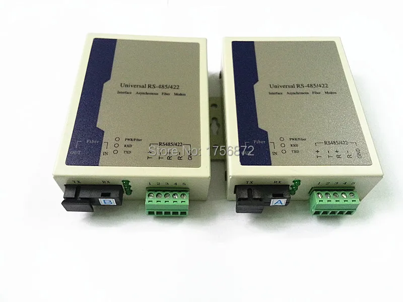 

2pcs/lot RS485 to Optic Fiber Modem Singlemode SC 20km rs485 to ethernet fiber converter
