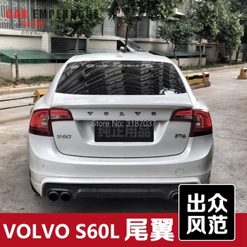 

For T3T4 T5 S60L Spoiler 2012-2019 ABS Plastic Unpainted Color Rear Roof Spoiler Wing Trunk Lip Boot Cover Car Styling