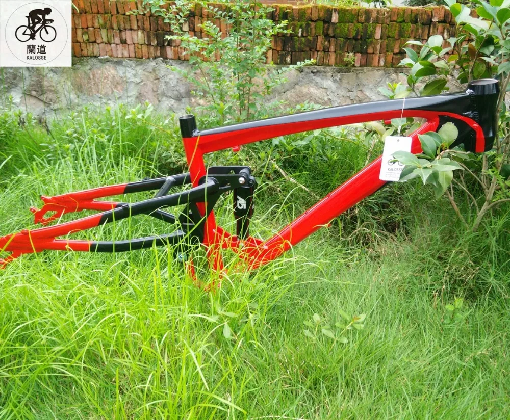 

Kaloss 170-185cm person Air suspension 26*4.0 inch tires Fat bike frame Full suspension 26*17 inch , DH/AM MTB frame