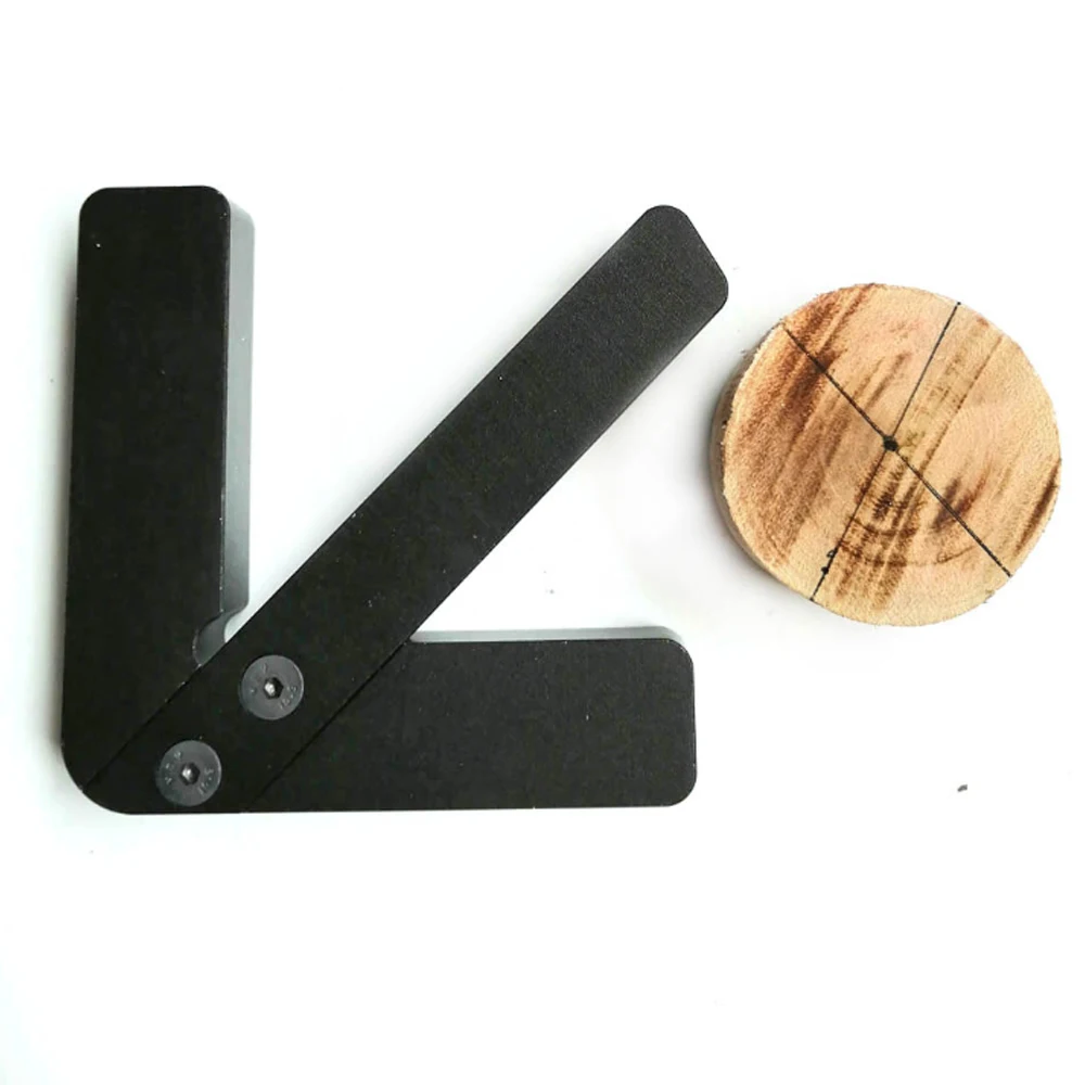 

45/90 Degree Right Angle Measuring Tool Carpenter Round Heart Ruler Line Gauge Woodworking Gauge Center Scribe Accuracy