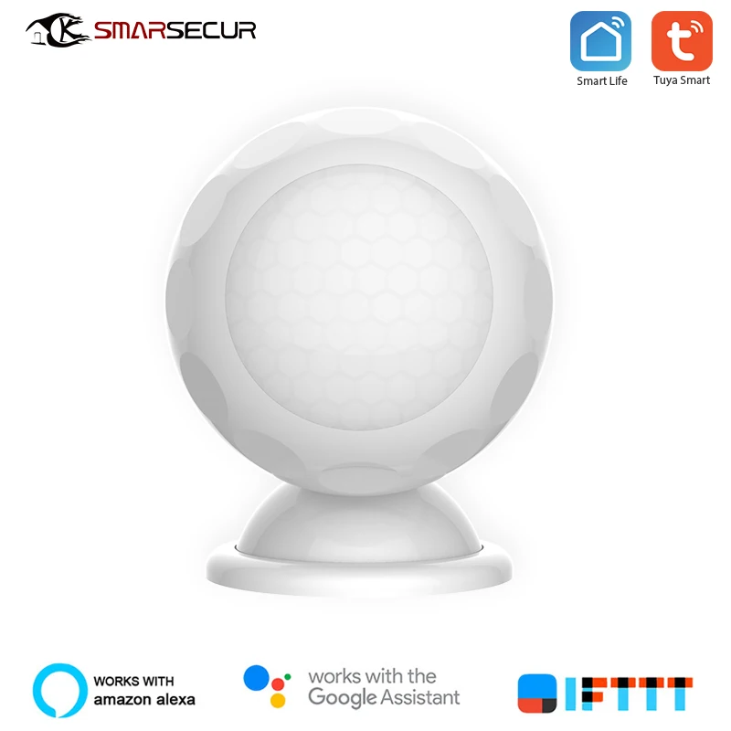 

White WiFi PIR Motion Sensor Home Alarm System with Magnet Bracket Super Mini Shape