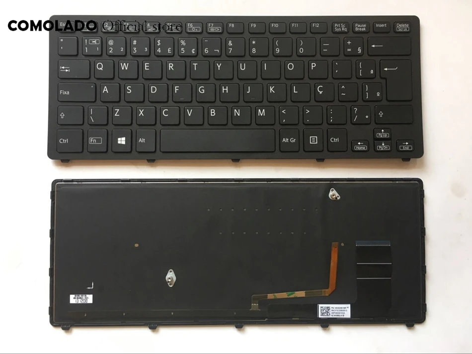 BR Brazil  keyboard For Sony Vaio SVF14N SVF14N1J2R SVF14N1L2R SVF14N1N2E SVF15N Black with frame with Backlit keyboard BR Layout