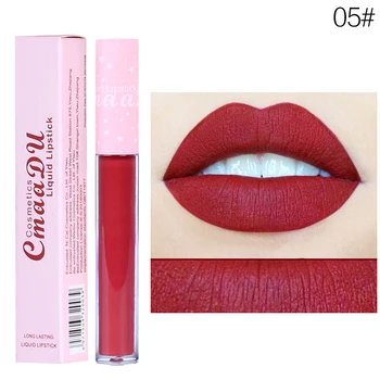 

CmaaDu Matte lip gloss 6 colors Waterproof Moisturizer Smooth Velvet Liquid Lipstick Long-lasting Lip Tint Cosmetic Makeup TSLM1