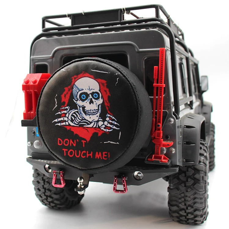 

1PCS All-weather Vinyl Tire Cover DON'T TOUCH ME Spare Tyre Cover Garage Tires Case Storage Bag for 1/10 Traxxas TRX4 Defender