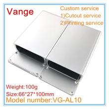 1 шт./лот, алюминиевая коробка для инструментов 6063-T5, сделай сам, 66*27*100 мм, две панели, доступные для gps устройств
